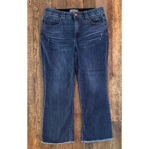 Democracy Ab” technology Straight Leg Frayed Hem Jeans Size 14